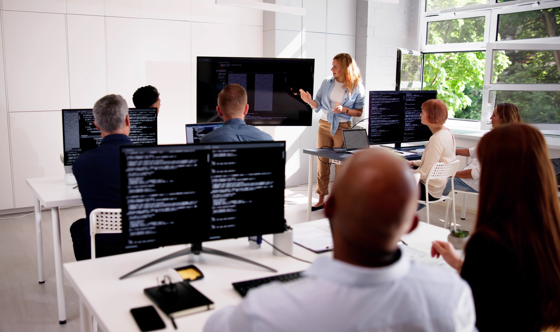 Programmer Code Training In Classroom